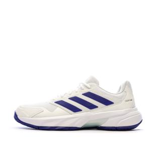 Baskets Blanches/Bleu Homme Adidas Courtjam vue 0