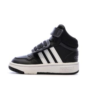 Baskets Noires/Blanches Garçon Adidas Hoops vue 0