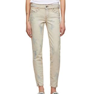Jean Slim Low Bleu très délavé Femme Diesel D-jevel pas cher