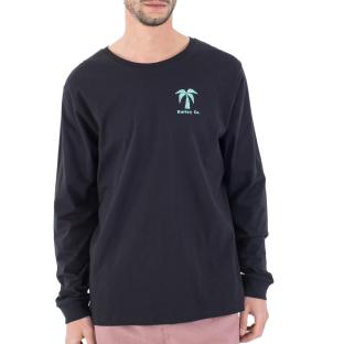 T-shirt Manches Longues Noir Homme Hurley Evd Checker vue 0