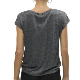 T-Shirt Gris Foncé Femme Vero Moda Sarah vue 0