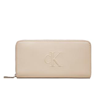 Portefeuille Beige Femme Calvin Klein Jeans Sculpted Zip pas cher