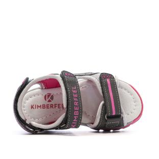 Sandales Grises/Rouges Bébé Kimberfeel Missi vue 0
