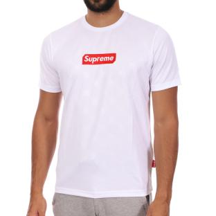 T-shirt Blanc Homme Supreme Grip Leaves pas cher