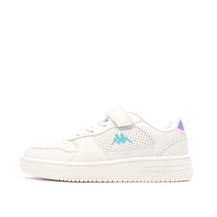 Baskets Blanches/Turquoises Garçon Kappa Falcon pas cher