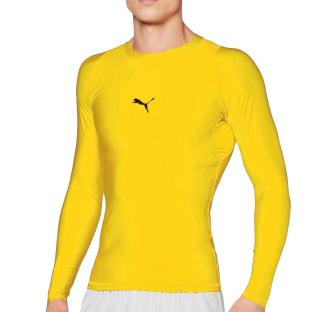T-shirt Manches Longues Jaune Homme Puma Train Compres pas cher