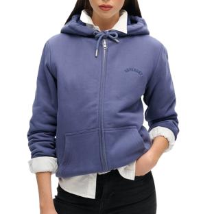 Sweat Zippé Marine Femme Superdry Borg pas cher