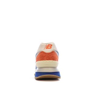 Baskets Bleu/Orange Homme New Balance 574 vue 4