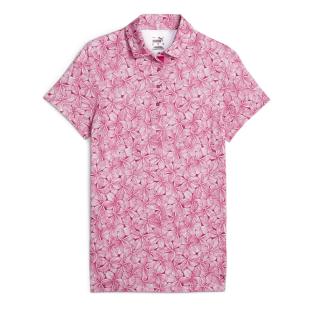 Polo à Motifs Rose Femme Puma Plumeria pas cher