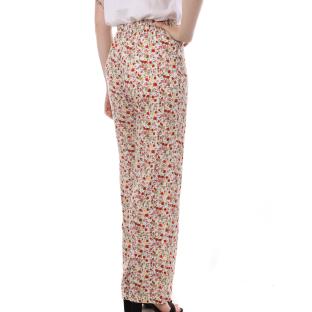 Pantalon Ample Blanc Imprimé Floral Femme Vero Moda Easy vue 2
