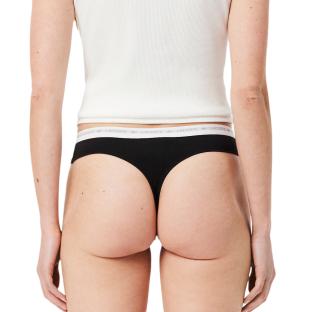 X3 Strings Noir Femme Lacoste coton stretch vue 3