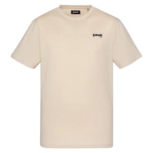 T-shirt Beige Homme Schott EMB pas cher