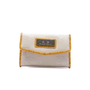 Porte monnaie Blanc/Jaune Femme Elite E9880 pas cher