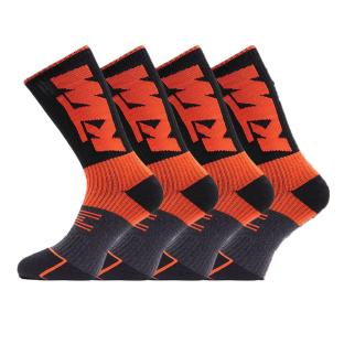 X2 Paires de Chaussettes Noir/Orange Homme KTM CHTX2 vue 0