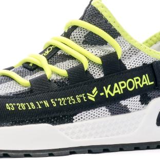 Baskets Noir/Grise/Jaune Garçon Kaporal Dofini vue 7