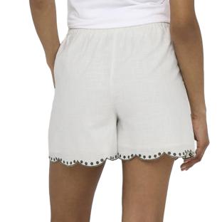 Short en tissu brodé Blanc/Noir Femme taille haute JDY Palma vue 0