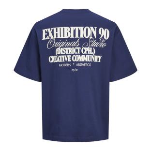 T-Shirt Bleu Electrique Garçon Jack & Jones Roxburys vue 2