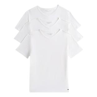 Lot de trois T-Shirt Blanc Homme Tommy Hilfiger Stretch vue 0