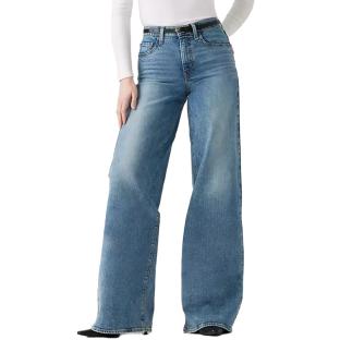 Klassische blaue Baggy-Jeans für Damen von Levi's 728 Wide Ansicht 0