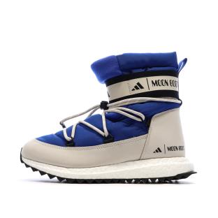 Moon Boot Bleu/Blanc/Noir Garçon Adidas High vue 0