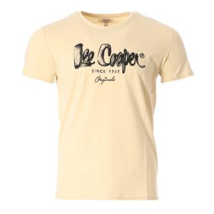 T-shirt Écru Homme Lee Cooper Orex pas cher