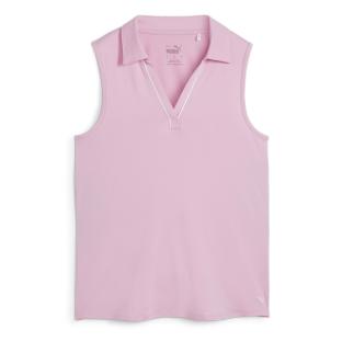 Polo Golf Rose Femme Puma Cloudspun Piped vue 0