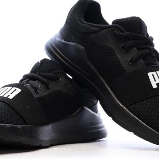 Baskets Noires Garçon Puma Wired01 vue 7