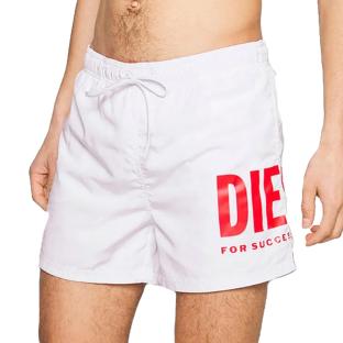 Short de bain Blanc/Rouge Homme Diesel Nico pas cher