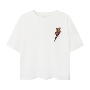 T-shirt Blanc Fille Name it Tarima pas cher