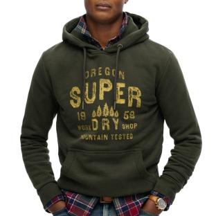 Sweat Olive Homme Superdry Work pas cher