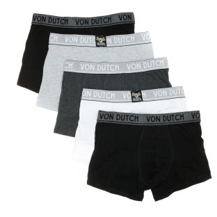 Pack 5 Boxers noir/gris/blanc Von dutch Original pas cher