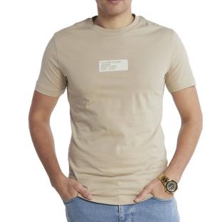 T-shirt Beige Homme Calvin Klein Jeans Center pas cher