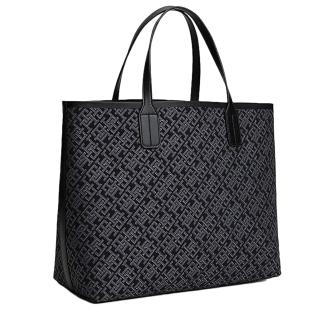 Sac à Main Noir/Gris Femme Tommy Hilfiger Th Icon Satchel Jacq vue 0