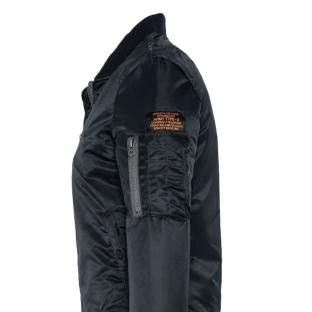 Bomber Noir Homme Schott Jet17 vue 3