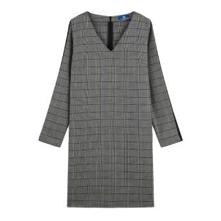 Robe grise à carreaux Femme TBS Jikel pas cher
