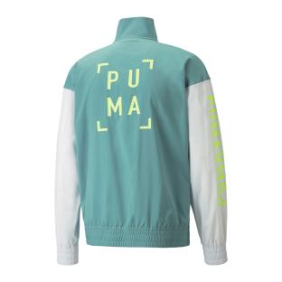 Coupe-Vent 1/2 Zip Bleu/Blanc Homme Puma Train Logo vue 2