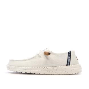Chaussures Blanches Femme Hey Dude Wendy Washed pas cher