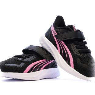 Baskets Noir/Rose Fille Puma Pounce Ac+ vue 0