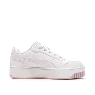Baskets Blanches Fille Puma Carina vue 2
