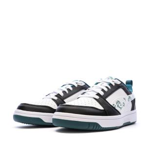 Baskets Noires/Blanches/Vertes Garçon Puma Rebound V6 vue 0
