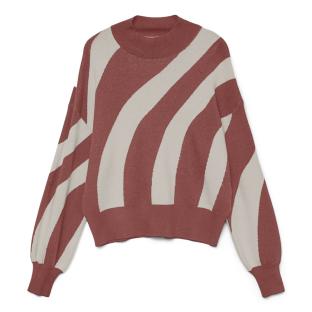 Pull Terracotta Femme Vero Moda Newlabi Stripe vue 0