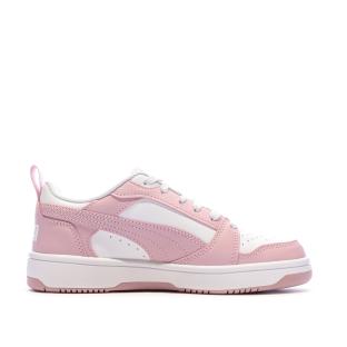 Puma Rebound V6 Low Sneaker für Damen in Weiß/Pastellrosa Ansicht 0
