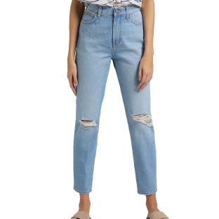 Jean Cropped Bleu Femme LEE Carol pas cher