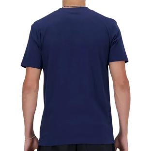 T-shirt Marine Homme New Balance Stacked Logo vue 2