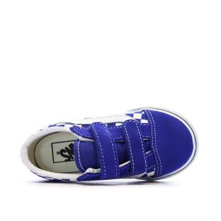 Baskets Bleu Garçon Vans Old Skool V Check vue 4