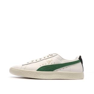 Baskets Blanches/Vertes Homme Puma Clyde Base vue 0