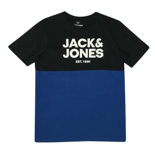 T-shirt Marine/Noir Garçon Jack & Jones Miller pas cher