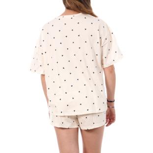 Pyjama Court Rose/Rouge/Noir Femme Lulu Castagnette Petits Cœurs vue 0