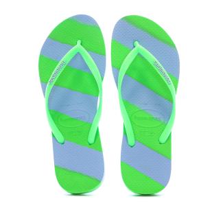 Chanclas azul/verde para mujer Havaianas Slim Color Fun Infrad ver 0