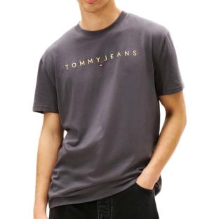 T-Shirt Gris Homme Tommy Hilfiger Reg Linearss vue 0